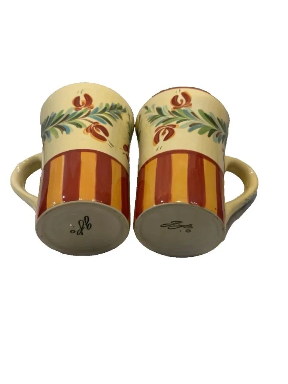 GAIL PITTMAN Coffee MUG SIENNA Red Orange Flower SL Home Latte